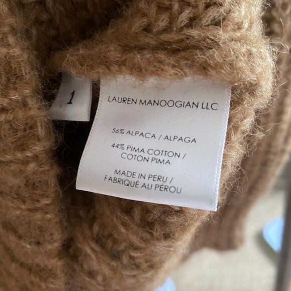 Lauren Manoogian Fisherwoman Pullover - Camel - Size S - Picture 6 of 6